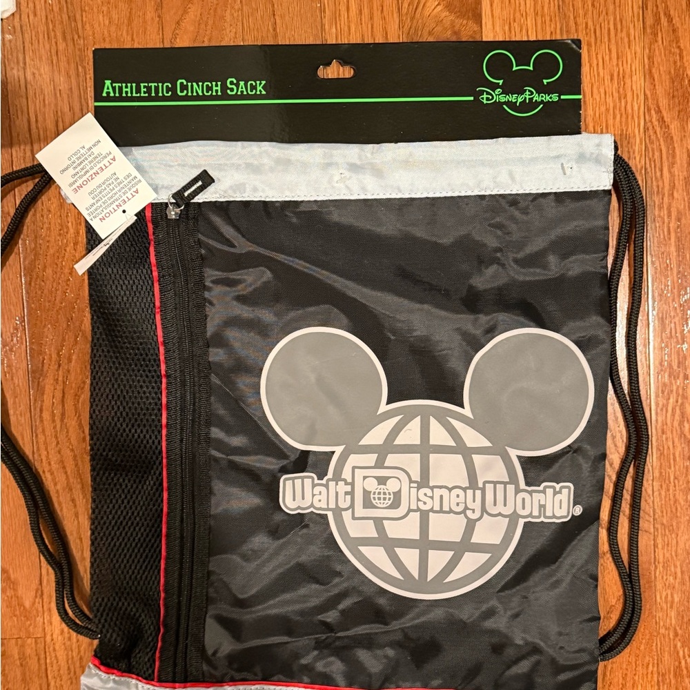 Disney Black and Gray Cinch Backpack